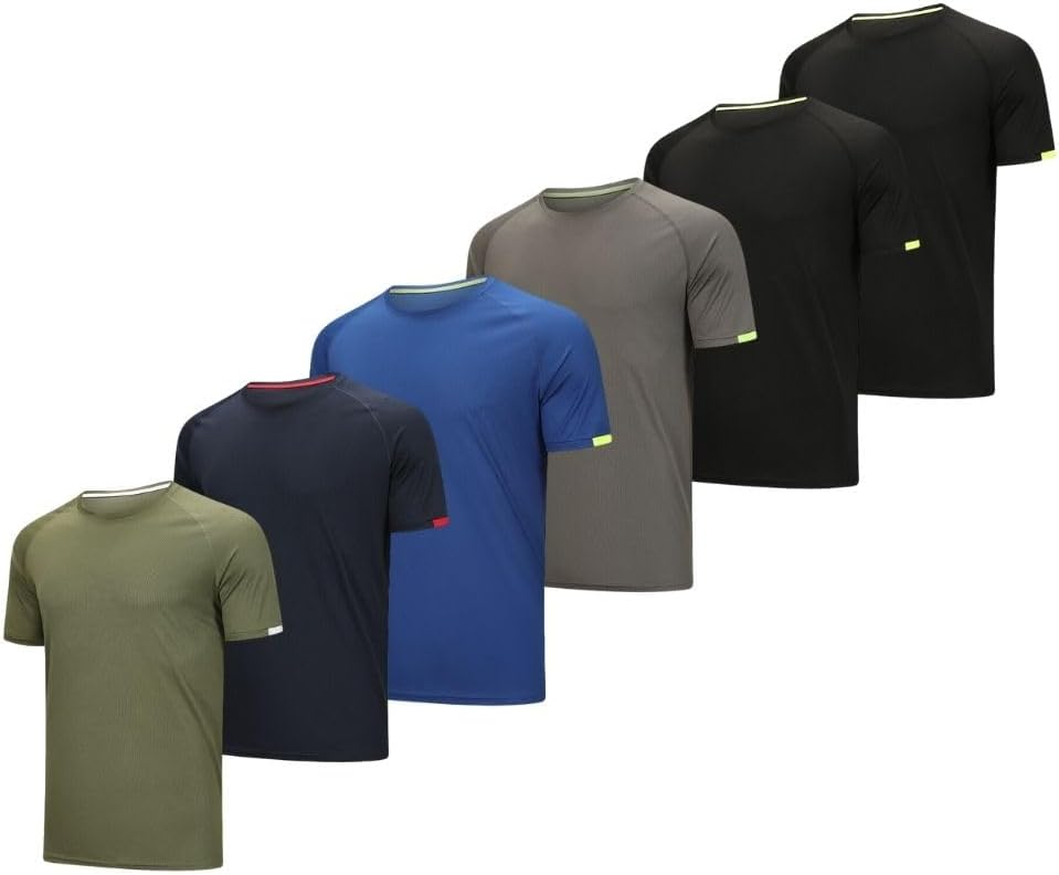 Sport-t-shirt rund hals 6 pack