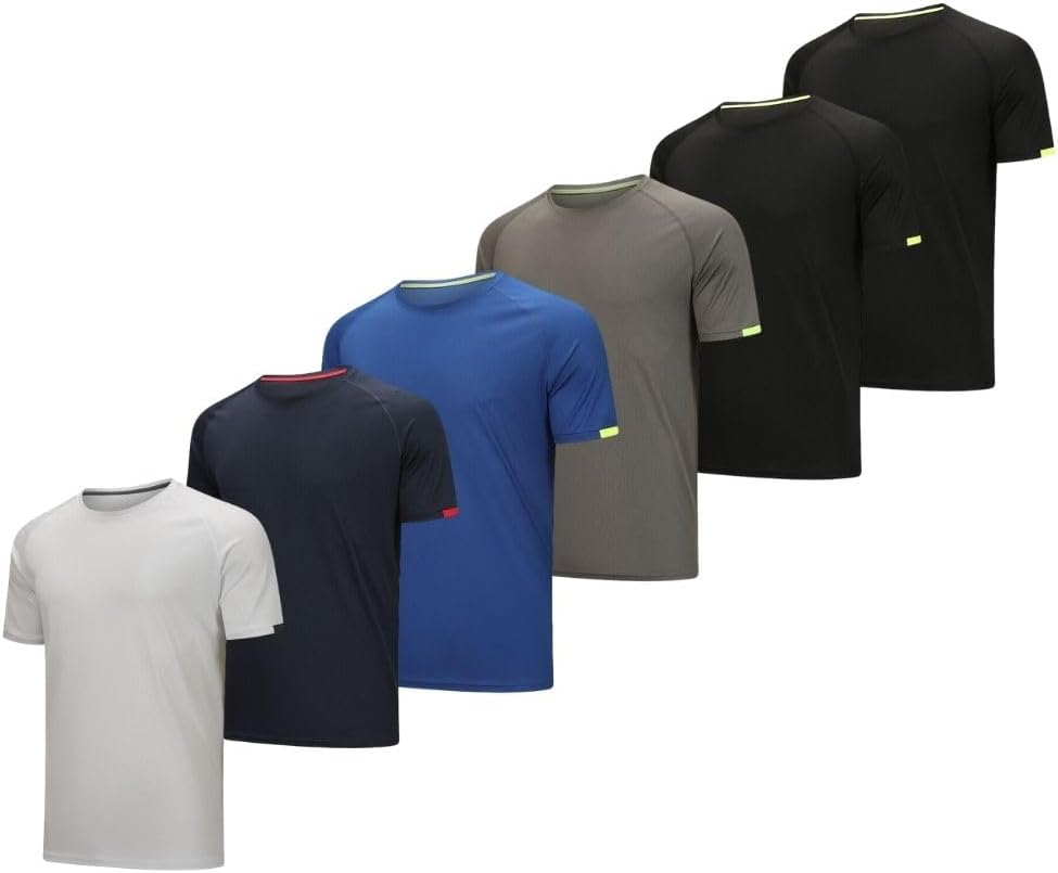 Sport-t-shirt rund hals 6 pack