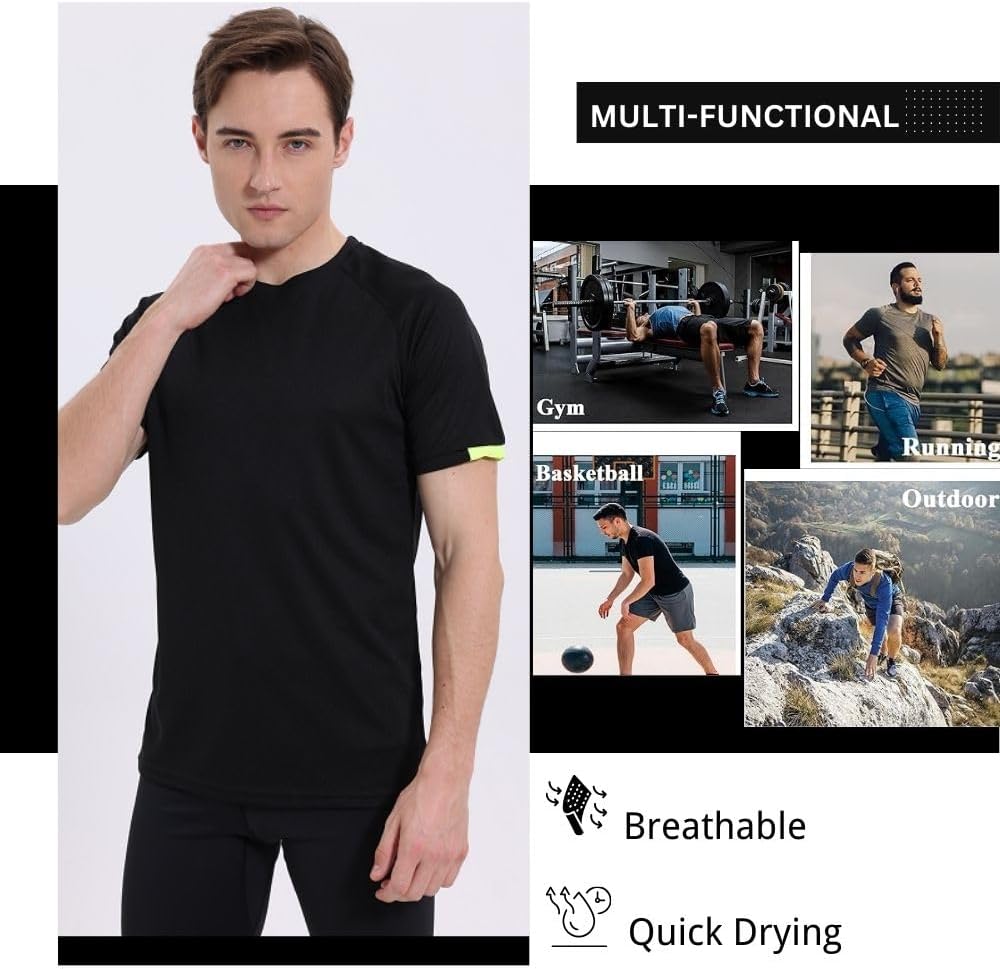 Sport-t-shirt rund hals 6 pack